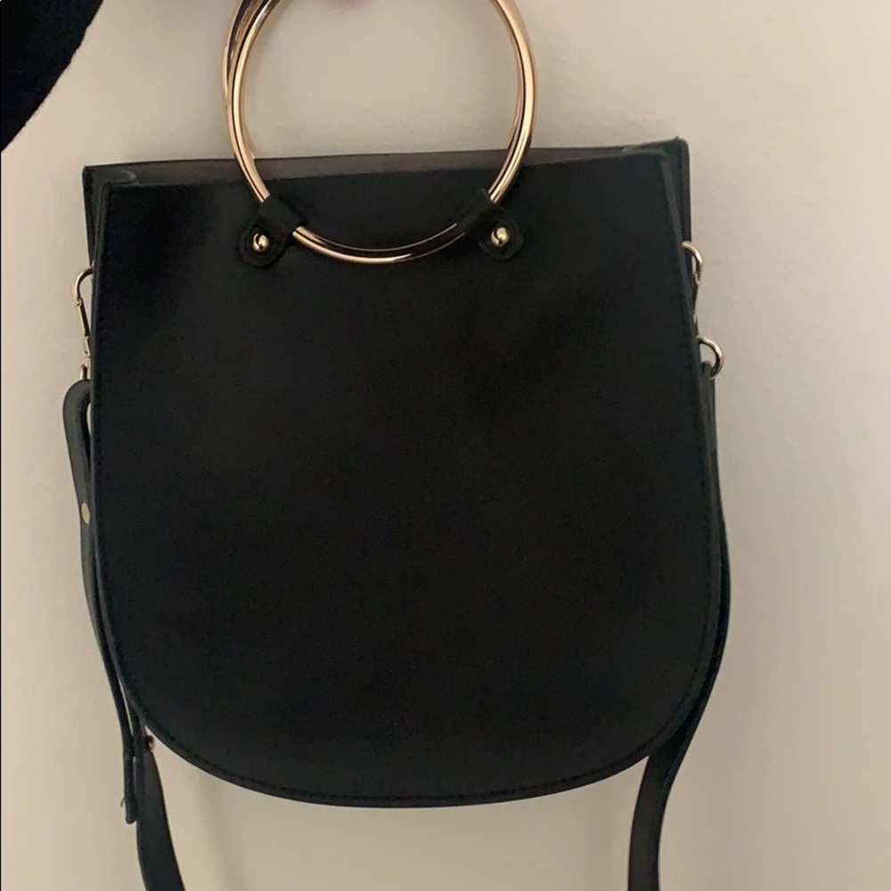 Real Handmade leather black bag